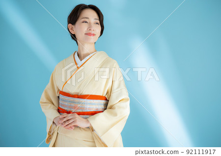 和服色素色日期領 92111917