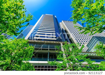 Shinagawa Grand Central Tower and NBF Shinagawa Tower in Shinagawa Grand Commons, a cityscape of Konan, Minato-ku, Tokyo 92113127