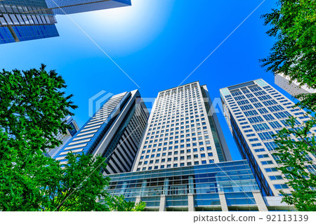 Shinagawa Grand Central Tower and NBF Shinagawa Tower in Shinagawa Grand Commons, a cityscape of Konan, Minato-ku, Tokyo 92113139