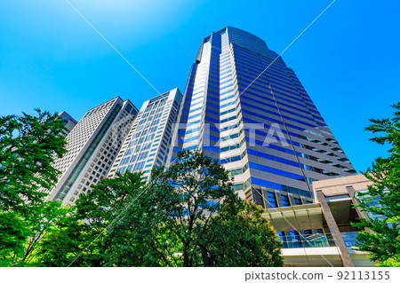 品川大公地的品川東一塔,東京港區港南的城市景觀 品川大公地的品川東一塔,東京港區港南的城市景觀 92113155