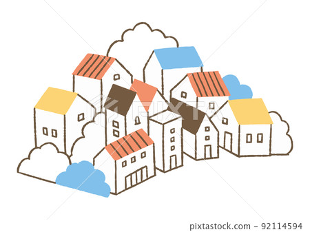 Dense residential area_color 92114594