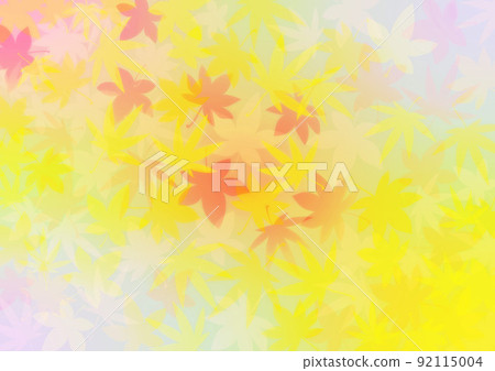 Autumn material background illustration Fantastic and fashionable design of autumn leaves pattern 92115004