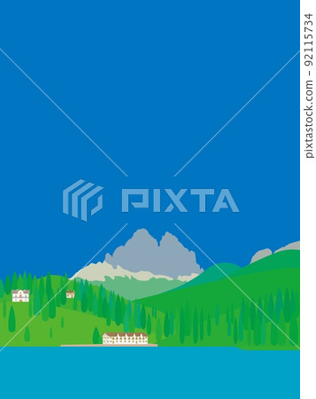 Lake Misurina lago di misurina Tre Cime di Lavaredo Dolomites 92115734