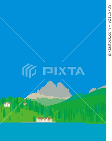 Lake Misurina lago di misurina Tre Cime di Lavaredo Dolomites 92115735