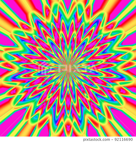 色彩繽紛的迷幻曼陀羅圖案素材 92116690