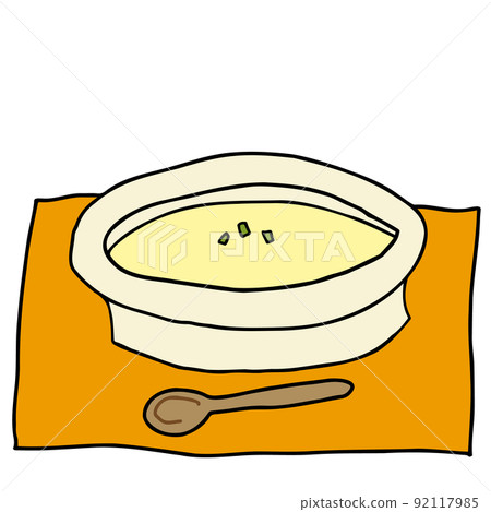 Illustration of a delicious pottage soup Illustration of a delicious pottage soup 92117985