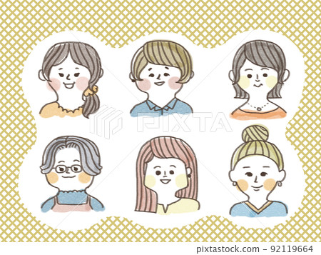 各類可愛女性插畫 各類可愛女性插畫 92119664