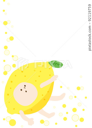 Postcard: When I put my face and limbs on the lemon, it became like this. 92119759