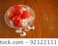 Glass plate, ice and plums 92122111