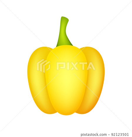 Yellow Bell Pepper isolated on white background 92123501