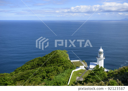 Cape Chikyu overlooking the wonderful sea of Muroran Cape Chikyu overlooking the wonderful sea of Muroran 92123587