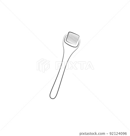 Mezoroller, microneedling, derma roller. Beauty skin care equipment gadgets and devices. Sketch vector illustration. Techniques for health youth and beauty Mezoroller, microneedling, derma roller. Beauty skin care equipment gadgets and devices. Sketch vector illustration. Techniques for health youth and beauty 92124096