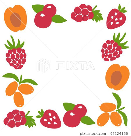 Hand drawn berry frame. Berry icon and... - Stock Illustration ...