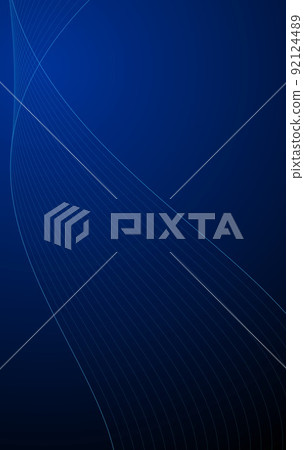 深靛藍優雅曲線圖案背景。 92124489