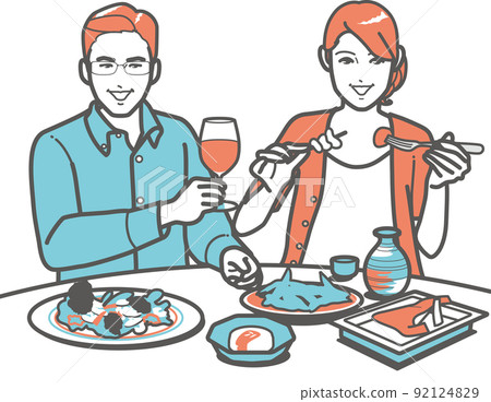 Men and women drinking alcohol 92124829