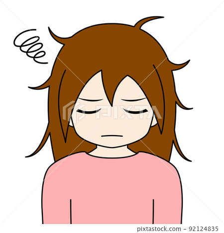 一個女人醒來時有不良睡眠習慣的插圖 一個女人醒來時有不良睡眠習慣的插圖 92124835