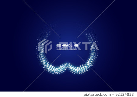 White symmetry-like bright particles, symmetry-forming jar individual heart shape. White symmetry-like bright particles, symmetry-forming jar individual heart shape. 92124838