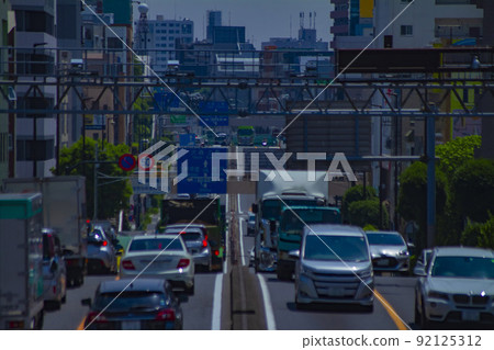 Transportation on Kannana-dori Avenue Cityscape of Suginami Ward [Transportation image] 92125312