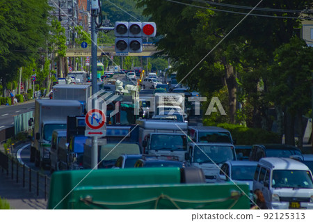 Transportation on Kannana-dori Avenue Cityscape of Suginami Ward [Transportation image] 92125313