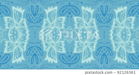 Hand drawn floral ethnic pattern. Seamless abstract batik print. 92126361