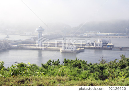 The Nampho Dam (West Sea Barrage) on the river Tedongan, Nampho, North Korea (DPRK) The Nampho Dam (West Sea Barrage) on the river Tedongan, Nampho, North Korea (DPRK) 92126620