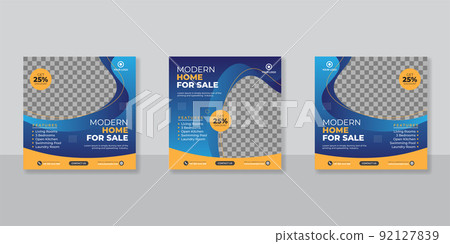 Real estate social media banner template 92127839