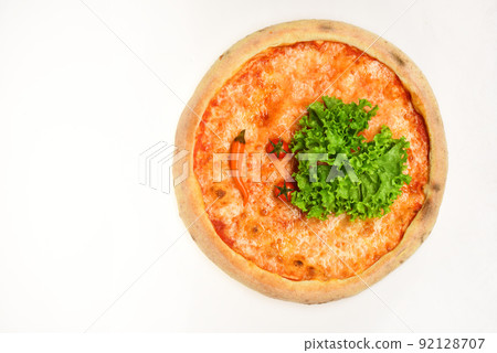 Take away food with crunchy edges. Pizza Margherita Take away food with crunchy edges. Pizza Margherita 92128707