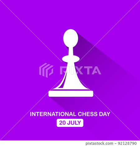 International chess day background or poster. Vector chess day banner. 20 July is world chess day International chess day background or poster. Vector chess day banner. 20 July is world chess day 92128790