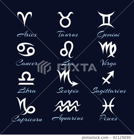 Astrological glyphs collection 92129090
