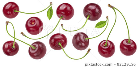 Cherry isolated on white background, full depth of field Cherry isolated on white background, full depth of field 92129156