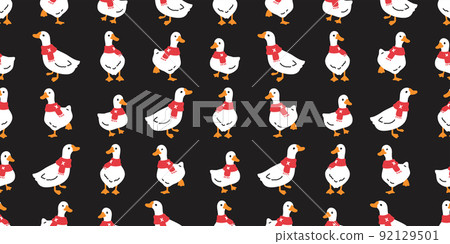 duck seamless pattern goose bird rubber duck shower christmas scarf bathroom chicken vector cartoon pet isolated animal repeat background tile wallpaper doodle illustration design 92129501