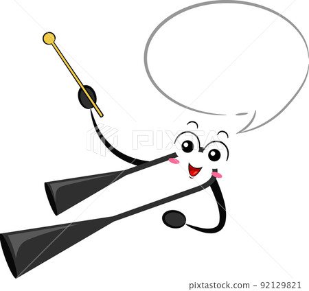 Mascot Agogo Bell Speech Bubble Illustration 92129821