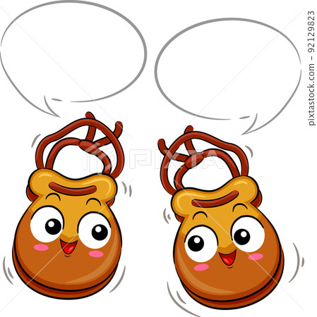 Mascot Castanets Speech Bubble Illustration 92129823