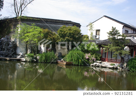 Suzhou Classical Gardens of Suzhou, China A view of the garden of cultivation Suzhou Classical Gardens, a World Heritage Chinese-style garden Suzhou Classical Gardens of Suzhou, China A view of the garden of cultivation Suzhou Classical Gardens, a World Heritage Chinese-style garden 92131281