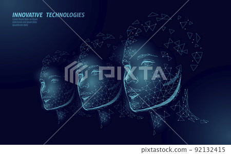 Customer service 3D woman manager concept. AI assistance headphone call center hotline. Client support consultant online help information. Headset girl vector illustration 92132415