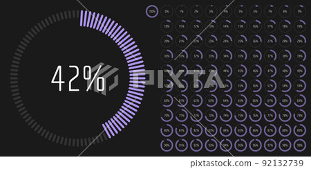 Set of circle percentage diagrams from 0 to 100 Set of circle percentage diagrams from 0 to 100 92132739