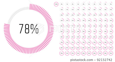Set of circle percentage diagrams from 0 to 100 Set of circle percentage diagrams from 0 to 100 92132742