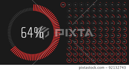 Set of circle percentage diagrams from 0 to 100 Set of circle percentage diagrams from 0 to 100 92132743