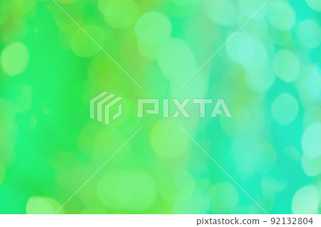 Turquoise mint color abstract bokeh lights on background 92132804