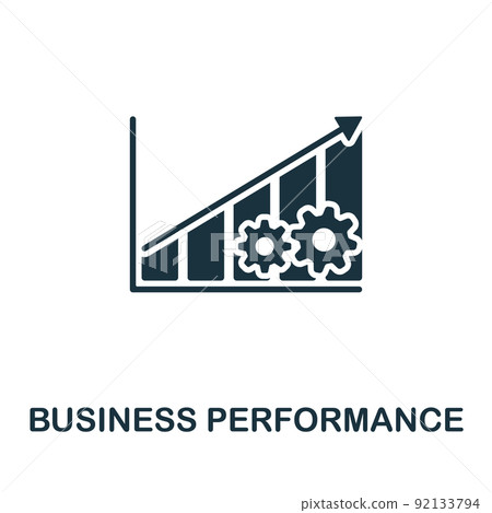 Business Performance icon. Monochrome simple Business Management icon for templates, web design and infographics Business Performance icon. Monochrome simple Business Management icon for templates, web design and infographics 92133794