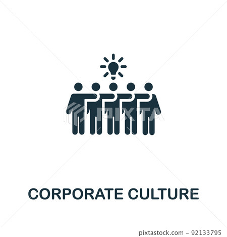 Corporate Culture icon. Monochrome simple Business Management icon for templates, web design and infographics Corporate Culture icon. Monochrome simple Business Management icon for templates, web design and infographics 92133795