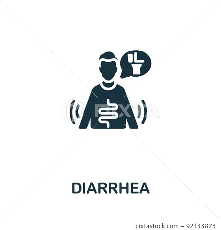 Diarrhea icon. Monochrome simple Allergy icon for templates, web design and infographics 92133873