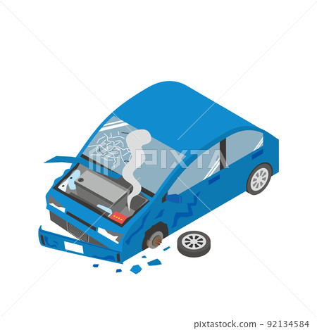 Image illustration of accident car 92134584