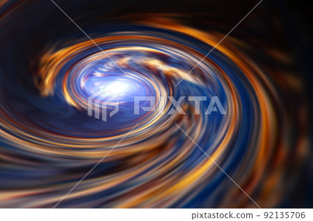 外太空經線圖像的背景材料（蟲洞圖像） 92135706