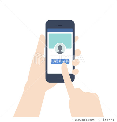 Illustration material to find and add friends 92135774