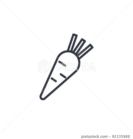 Carrot line icon illustration vector 92135988