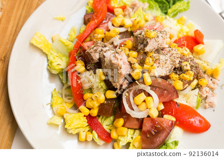 mediterranean vegetable salad with tuna mediterranean vegetable salad with tuna 92136014