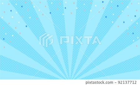Flashy and cute light blue background with confetti-Image material for sale, celebration and party 92137712