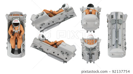 Ejection seat. 3D Illustration. 92137754