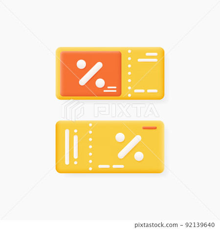 Discount coupon sale vector. Shopping voucher. Special offer promotion on coupon ticket card. Vector Illustration. Discount coupon sale vector. Shopping voucher. Special offer promotion on coupon ticket card. Vector Illustration. 92139640